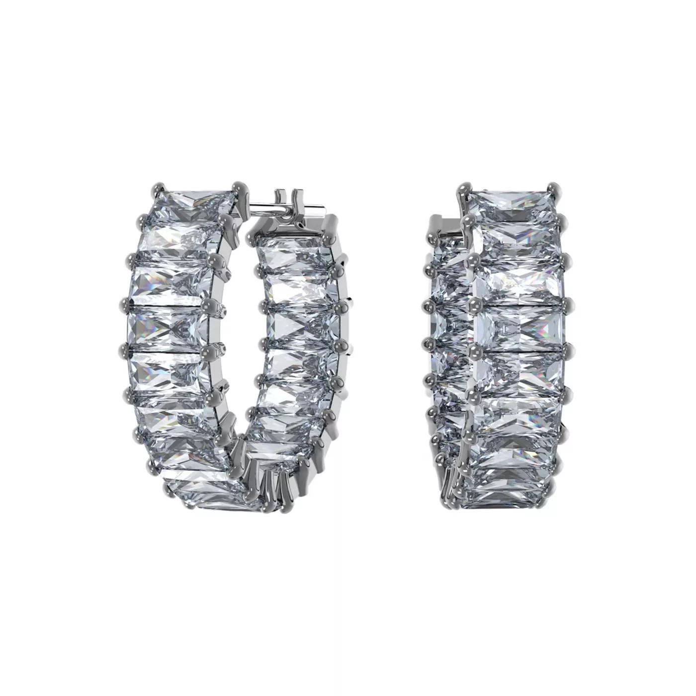 Swarovski Ohrringe - Swarovski Matrix Silberfarbene Ohrringe 5658650 - Gr. unisize - in Silber - für Damen