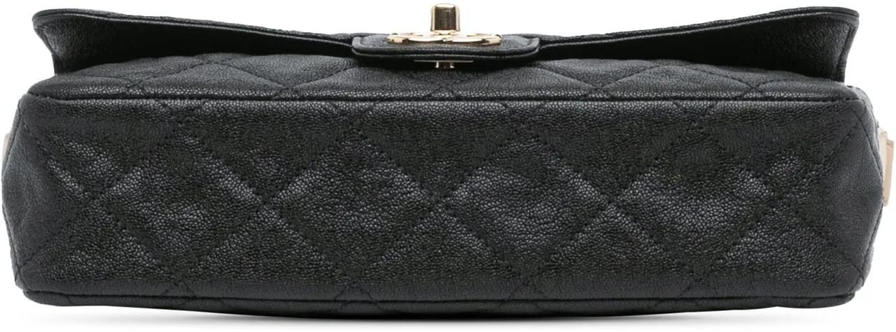 Thumbnail - Chanel Hobo Bags - 2020 CC Bicolor Quilted Caviar Single Flap - Gr. unisize - in Schwarz - für Damen