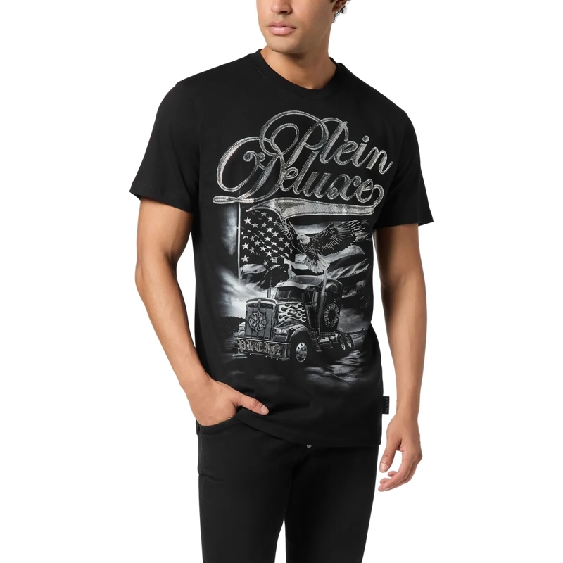 Philipp Plein T-Shirt T-Shirt Round Neck Ss Embellished schwarz