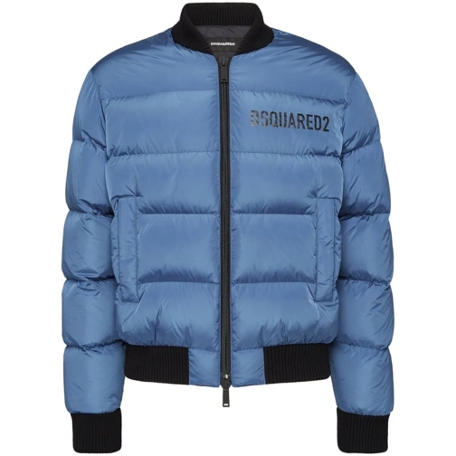 Dsquared2 Bomberjacks Bomber Jacket With Logo Blue