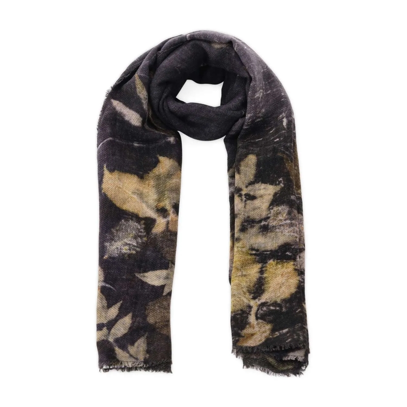 Faliero Sarti Leichter Schal Schal Elena aus Wolle & Kaschmir schwarz