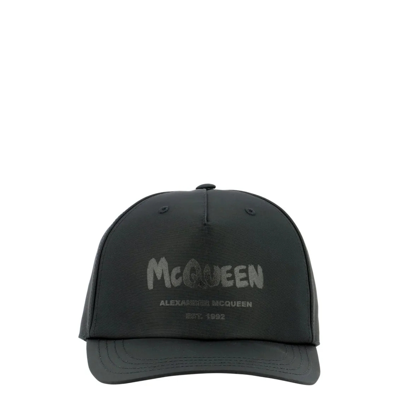 Alexander McQueen Hoed Black Graffiti Cap Black
