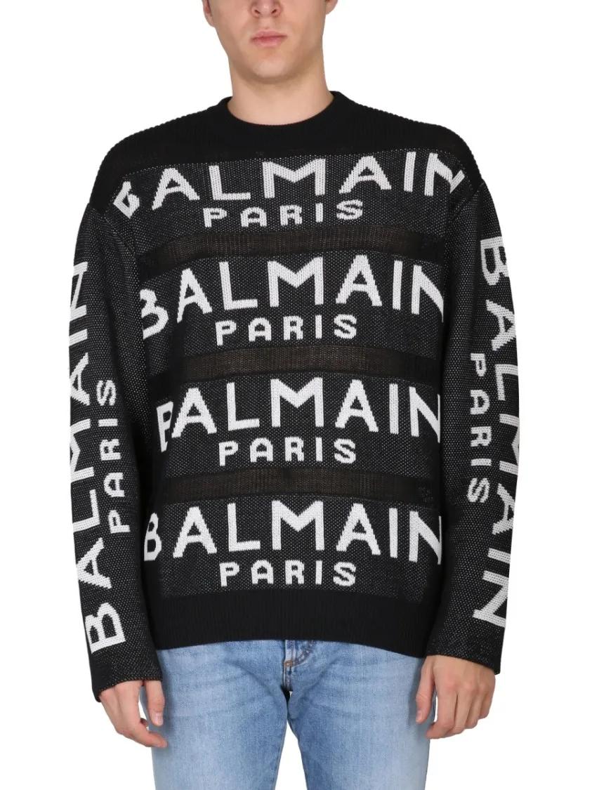 Thumbnail - Balmain - Relaxed Fit Jersey - Größe M - schwarz