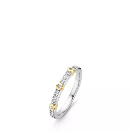 Ti Sento Milano Ring 12149ZY Zirkonia White / Yellow Gold Plated Bicolor-Ring