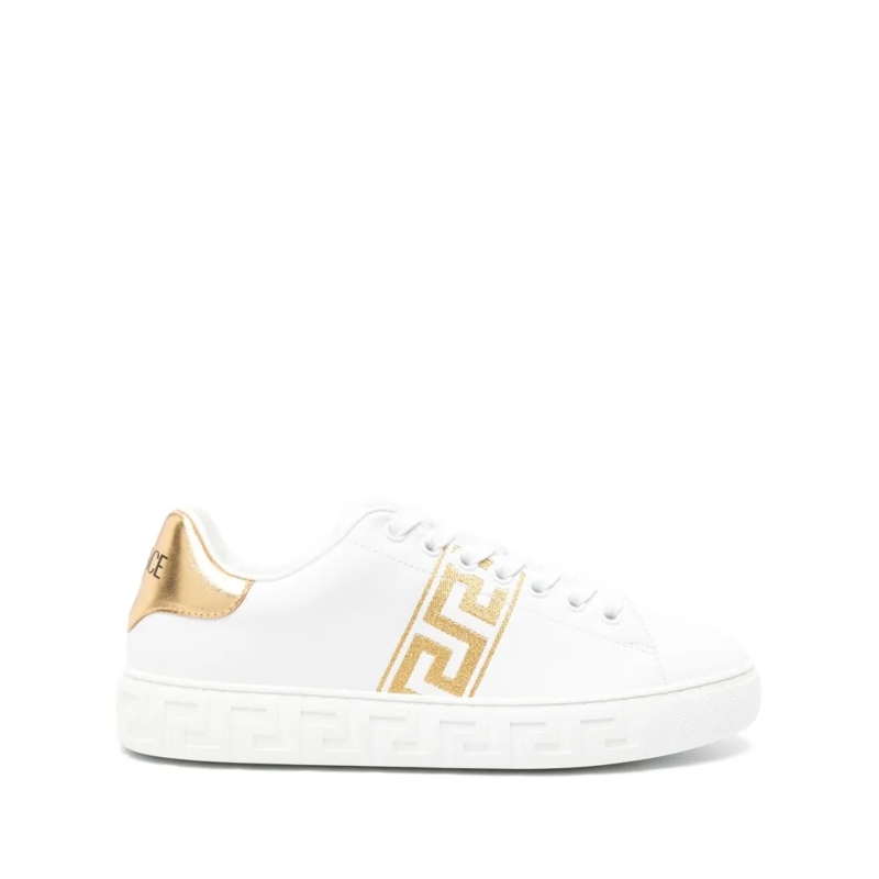 Versace Lage-top sneaker Ivory White Calf Leather Sneakers White
