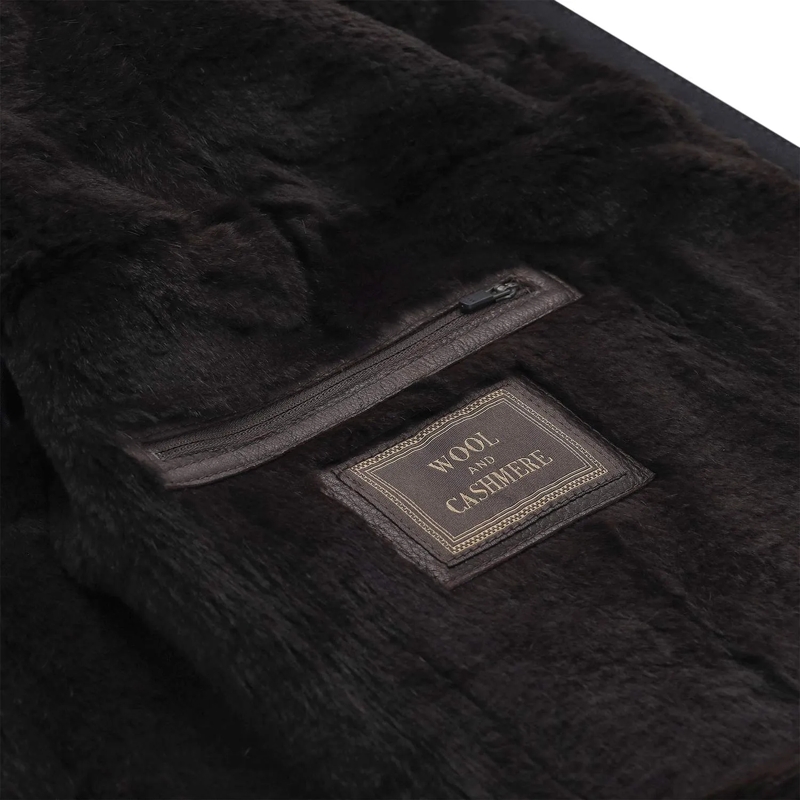 Gimo's Übergangsjacke Wolljacke mit Pelzfutter blau(Image 6)