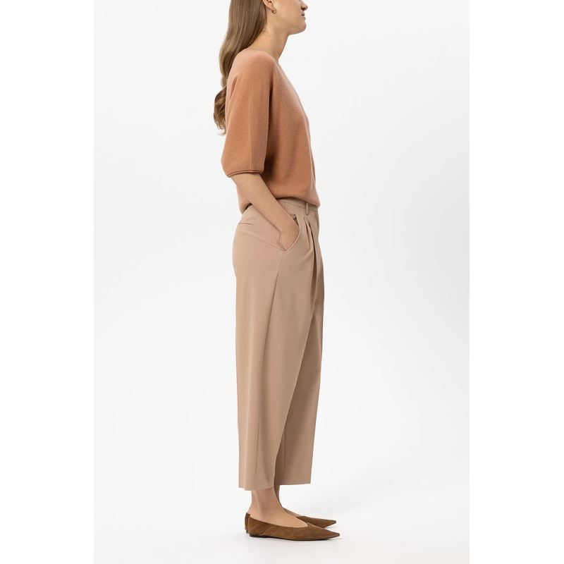 Luisa Cerano Stoffen broek Tapered-Pants mit Bundfalten nude(Image 3)