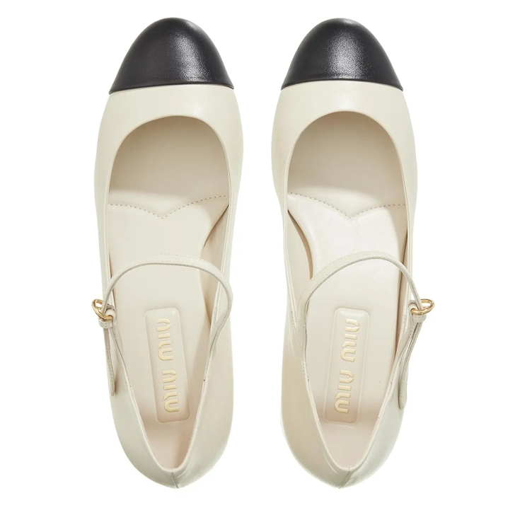 Miu Miu Klassische Pumps cheapest creme-silberfarben meliert Elegant