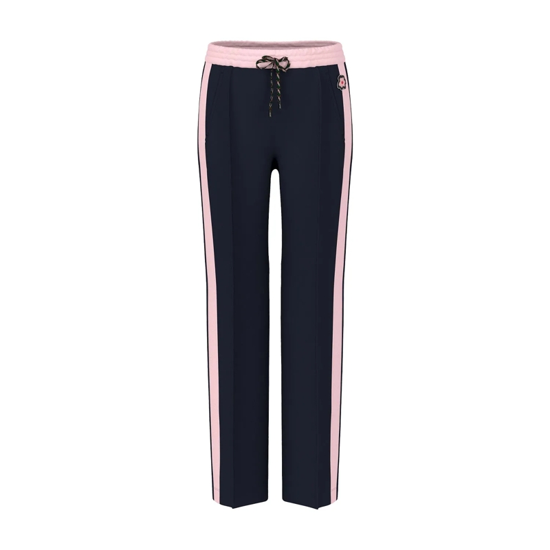 Marc Cain Jogginghose Sweatpants mit Blumen-Applikation schwarz