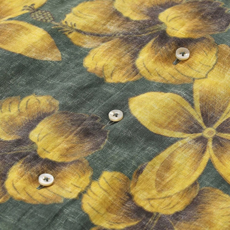 STENSTRÖMS Hemd Kurzarmhemd mit Blumenmuster grün(Image 3)