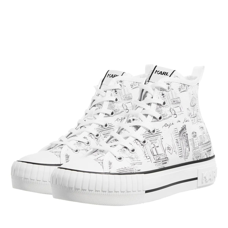 Karl Lagerfeld Low-Top-Sneaker Kampus Max  Jorge Parra Print Hi White Canvas(Image 8)