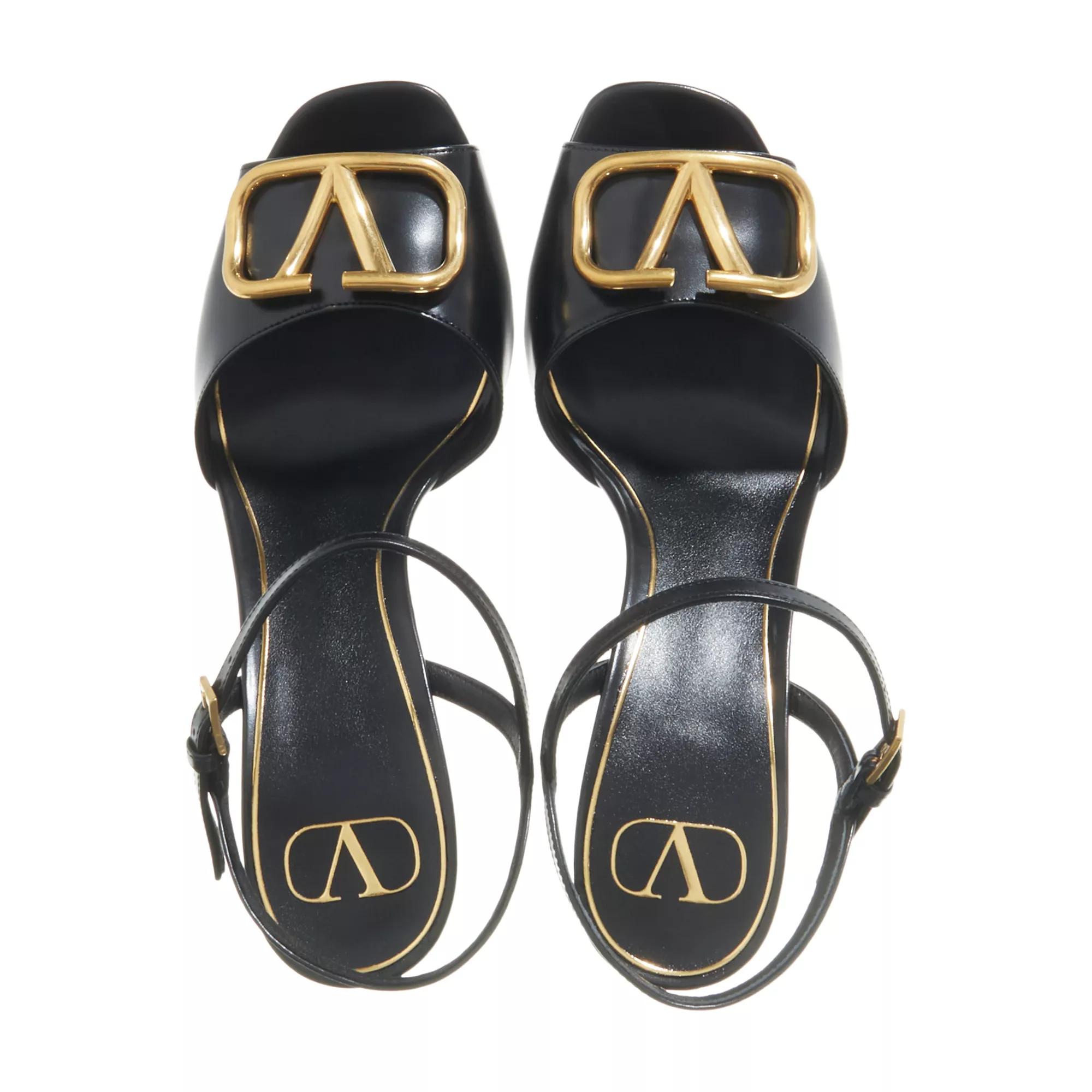 Valentino Garavani Vlogo Signature Platform Sandals Black Sandale