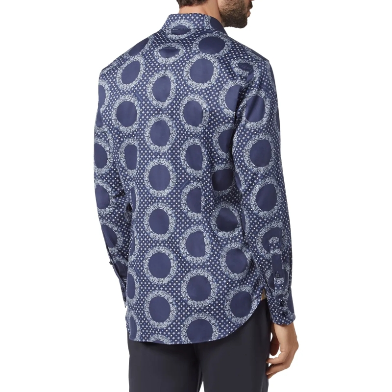 BILLIONAIRE Hemd Hemd Slim Fit Paisley dunkel-blau(Image 2)
