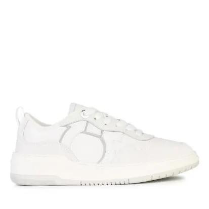 Salvatore Ferragamo Low-Top Sneaker - Dania%27 White Leather Sneakers - Gr. 6 - in Weiß - für Damen