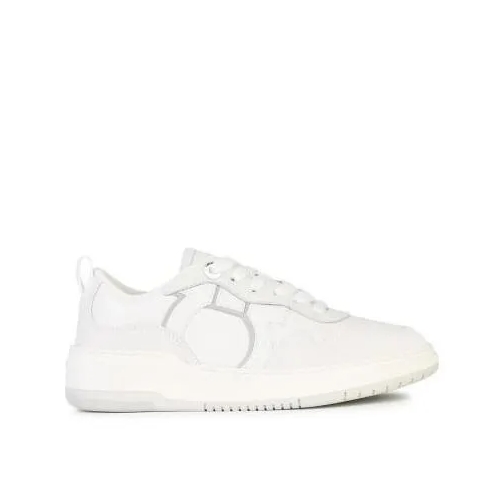 Salvatore Ferragamo Dania' White Leather Sneakers White låg sneaker