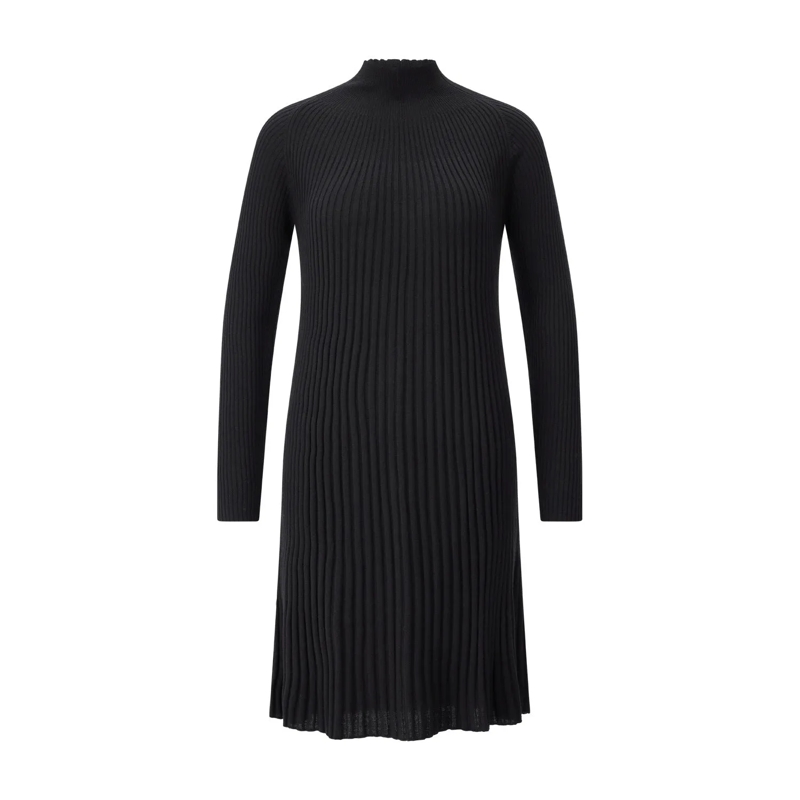 Hemisphere  Strickkleid aus Merinowolle Schwarz