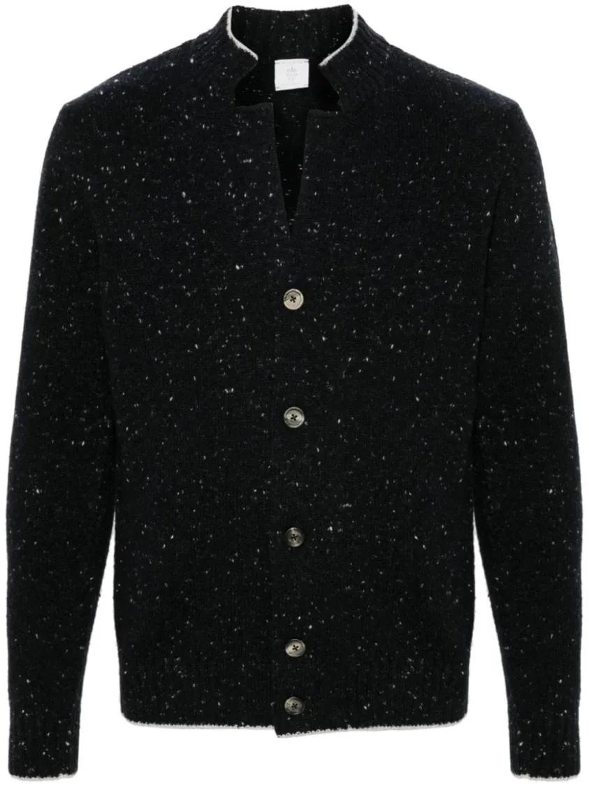 Eleventy - Speckle-Knit Cardigan - Größe L - blau