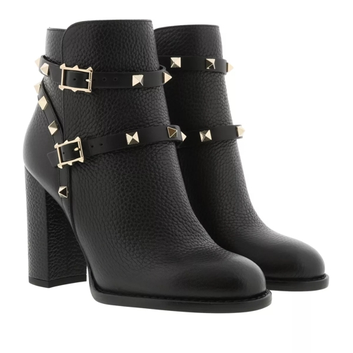 Valentino Garavani Rockstud Ankle Boots 2 Leather Black Stiefelette
