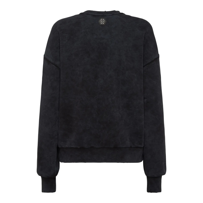 Philipp Plein Top Sweatshirt Mit Schmucksteinen schwarz(Image 2)
