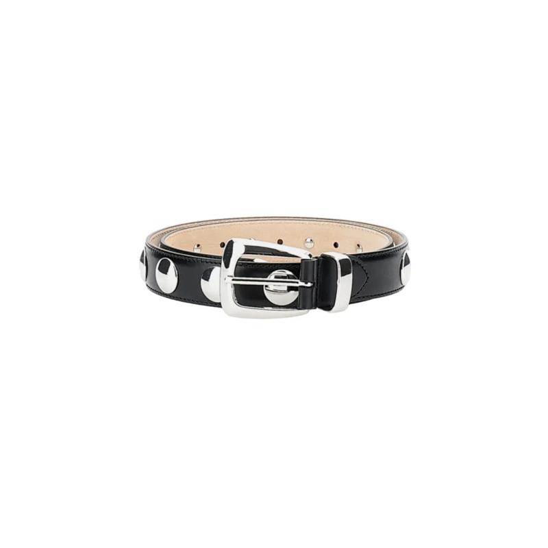 Khaite Riem Benny Leather Belt Black