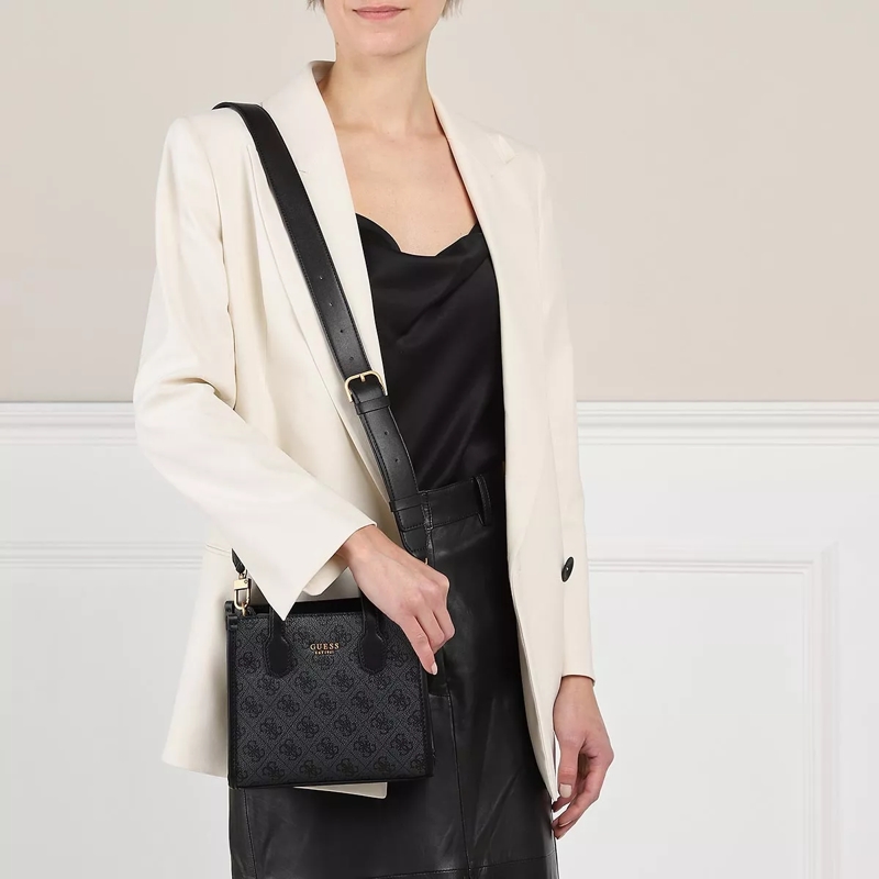 Guess Tote Silvana Mini Tote Coal Logo(Image 2)