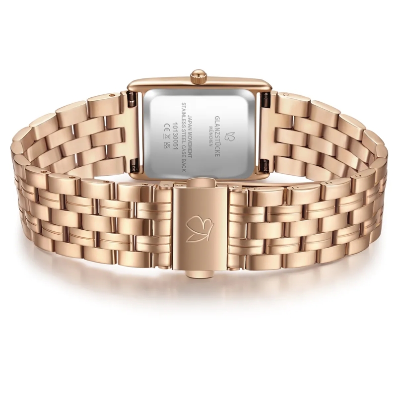 Glanzstücke München Automatikuhr Damen Armbanduhr Edelstahl rosegold(Image 5)