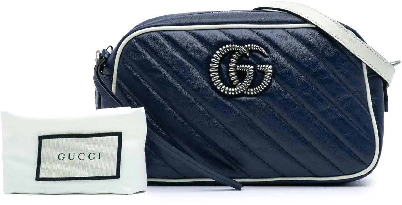 Thumbnail - Gucci Hobo Bags - Small GG Marmont Leather Torchon Crossbody - Gr. unisize - in Blau - für Damen