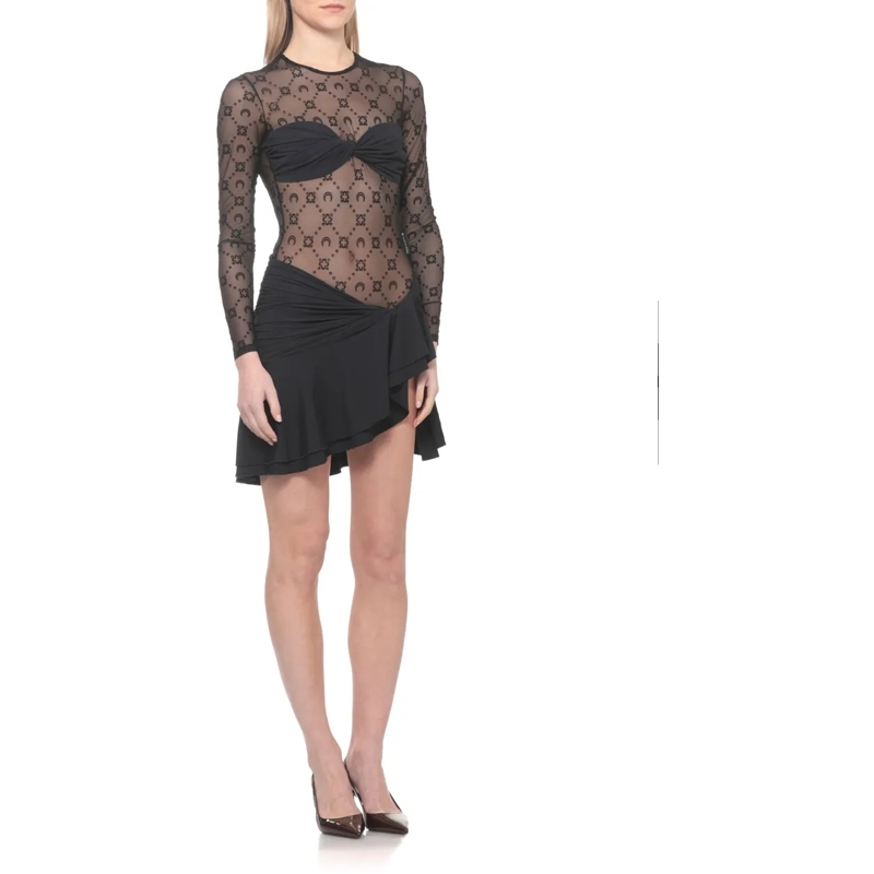 Marine Serre Minikleid Dresses Black schwarz(Image 2)