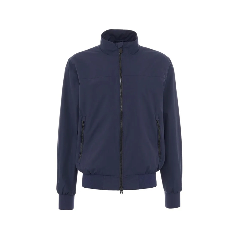 Save the Duck  High Collar Water-Resistant Jacket With Logo Appli Black