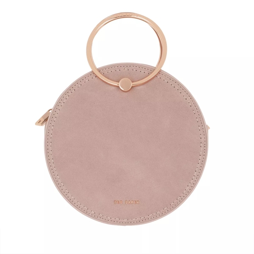Ted Baker Melliaa Suede Stab Stitch Circle Bag Purple Pink Crossbody Bag