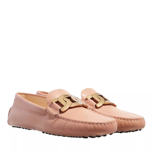 Tod's Kate Gommino Driving Shoes In Leather Pink Driver