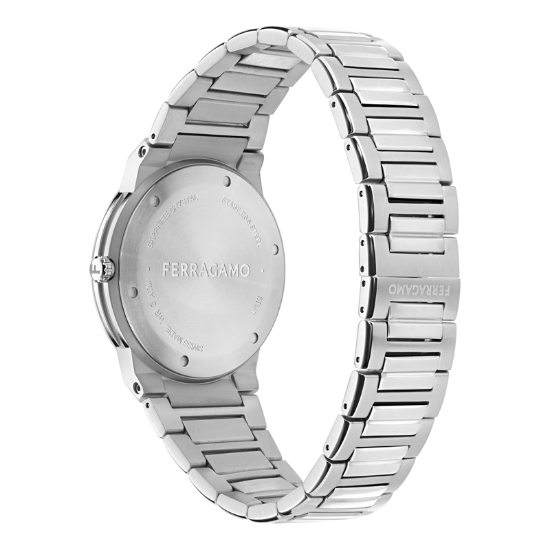Salvatore Ferragamo Quarzuhr Quarz-Analoguhr Nt-Ferragamo Sapphire Log silber(Image 2)