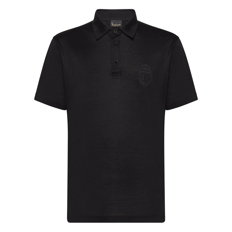 BILLIONAIRE Top Poloshirt Crest schwarz