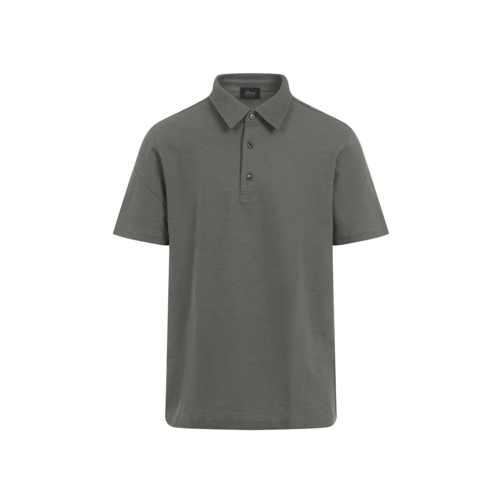 Brioni Lead Green Cotton Polo Green Polo