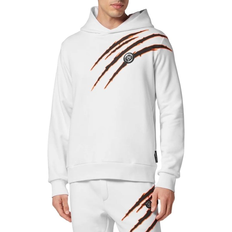 Plein Sport Top Hoodie Scratch weiss(Image 3)