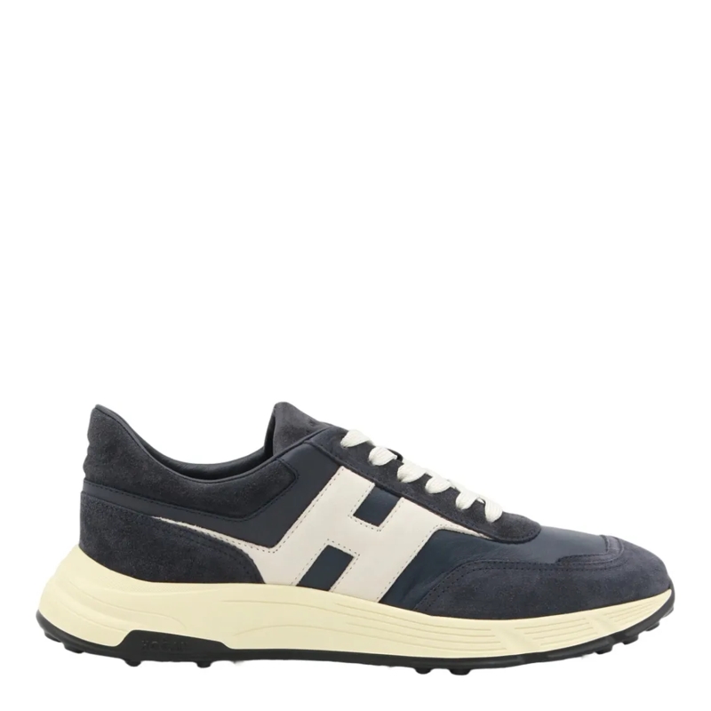 Hogan Lage-top sneaker Navy Blue Suede And Leather Sneakers Neutrals