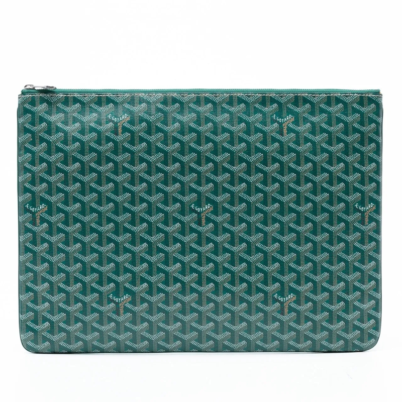 GOYARD Clutch Goyardine Senat GM grün