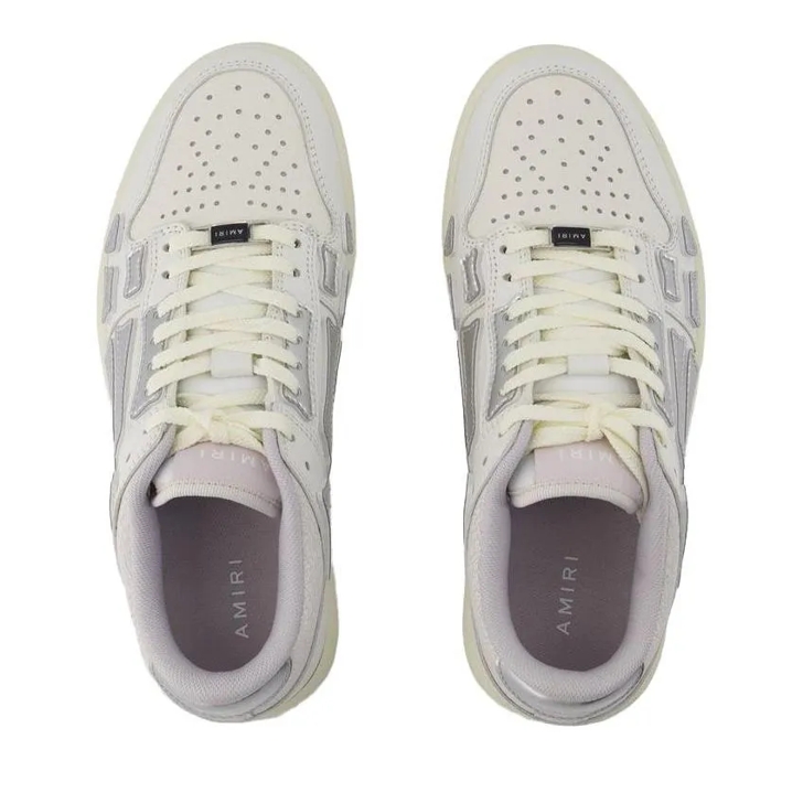 Amiri Metallic Skel Top Low Sneakers - Synthetic - White White