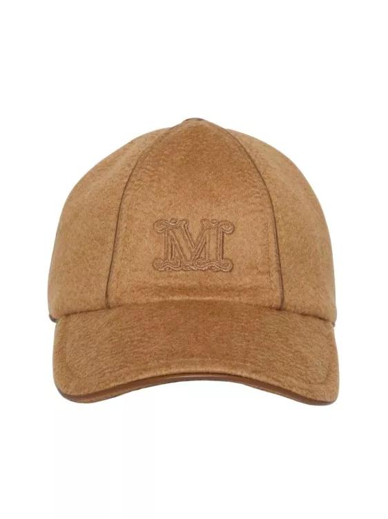 Max Mara Mützen - Rienza Logo Baseball Cap - Gr. 57 - in Braun - für Damen