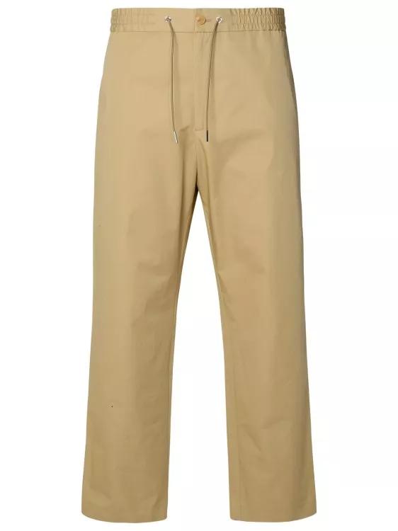 Moncler - Beige Cotton Pants - Größe 48 - brown