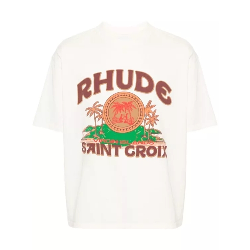Rhude Saint Croix Cotton T-Shirt White 