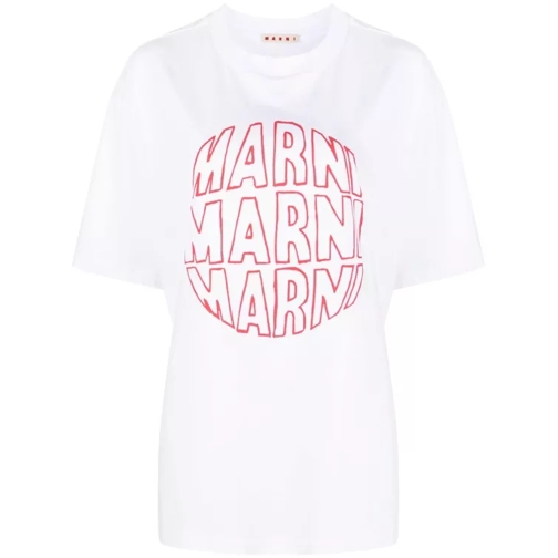 Marni White Logo T-Shirt White 