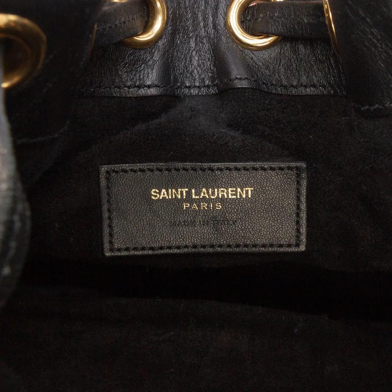 Thumbnail - Saint Laurent Hobo Bags - Small Palm Tree Print Canvas Emmanuelle Bucket Bag - Gr. unisize - in Schwarz - für Damen