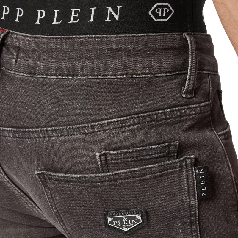 Philipp Plein Jeans mit geradem Bein Jeans Regular Fit grau(Image 4)