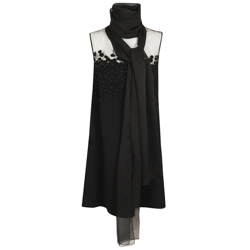 Valentino Mini-Kleider Short Silk Dress Black