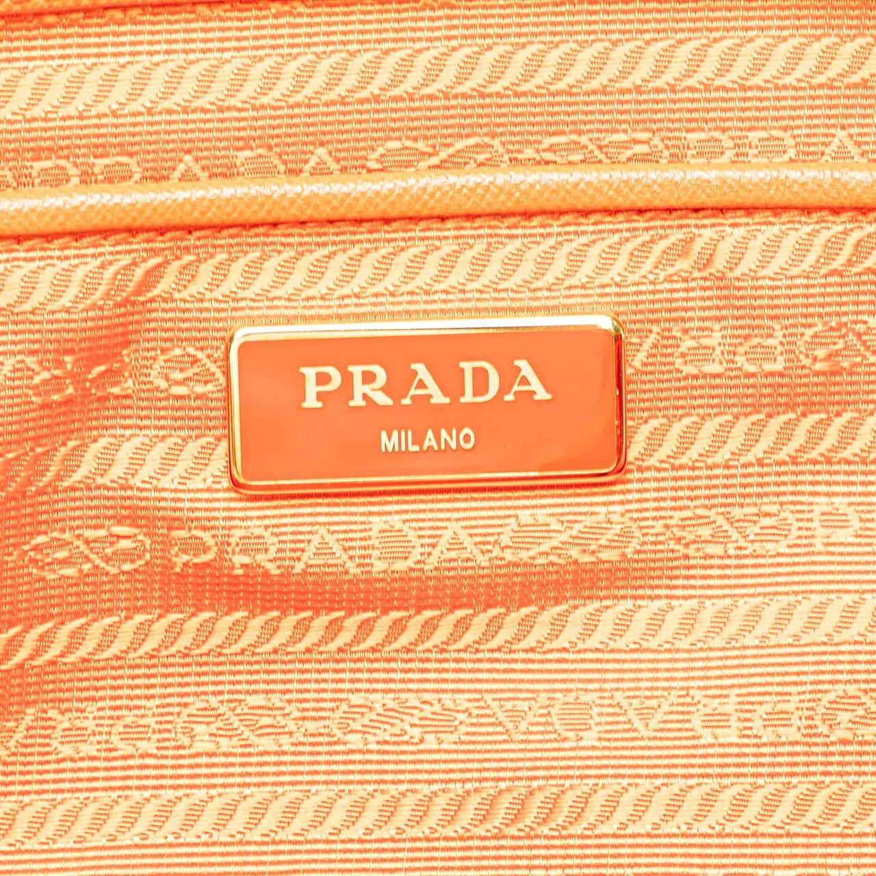 Thumbnail - Prada Hobo Bags - Saffiano Trimmed Tessuto Satchel - Gr. unisize - in Orange - für Damen