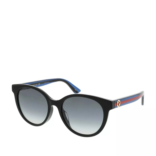 Gucci GG0702SK-002 54 Sunglasses Black-Blue-Grey Sonnenbrille