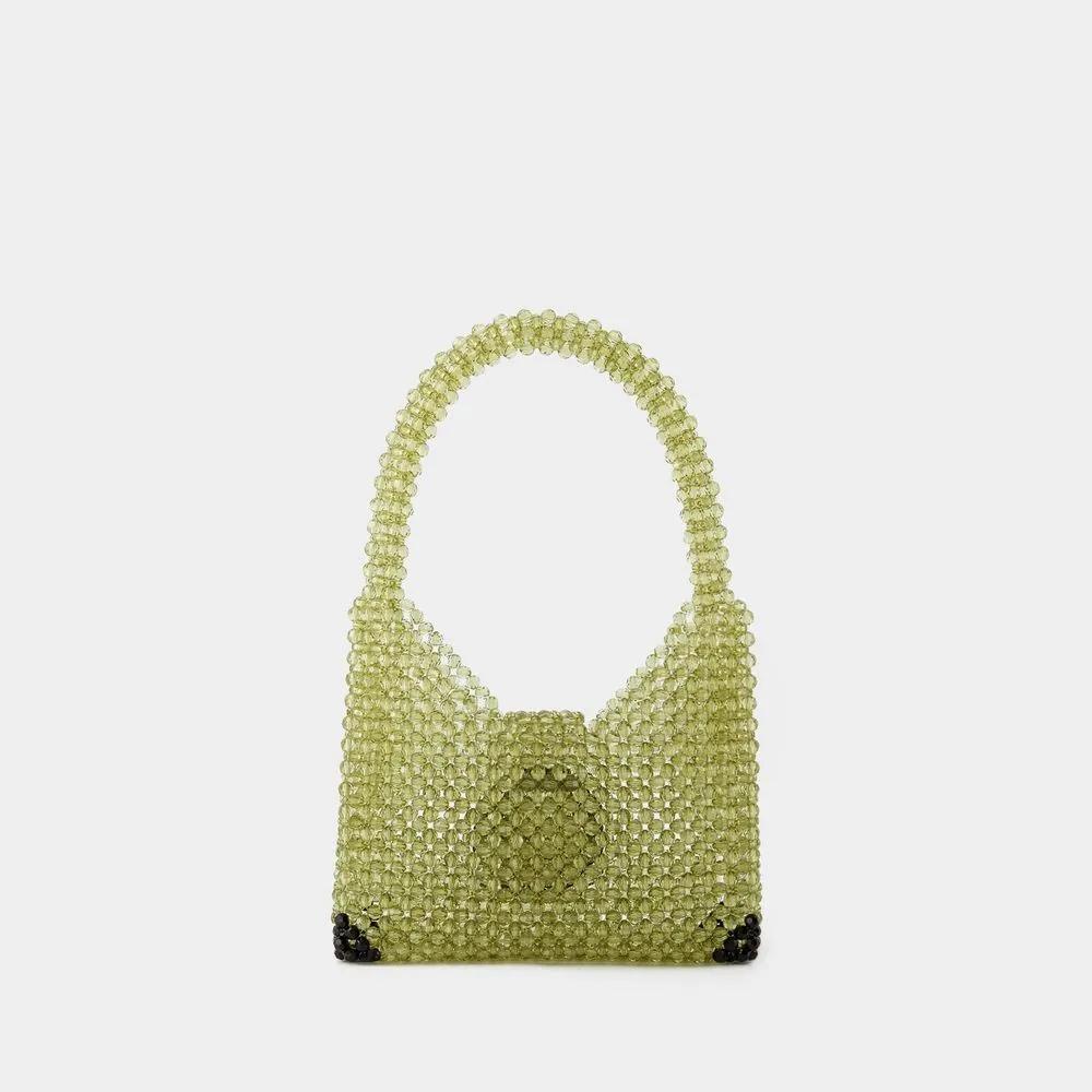 Thumbnail - Germanier Crossbody Bags - Beaded Hobo Bag - Beads - Green/Black - Gr. unisize - in Grün - für Damen