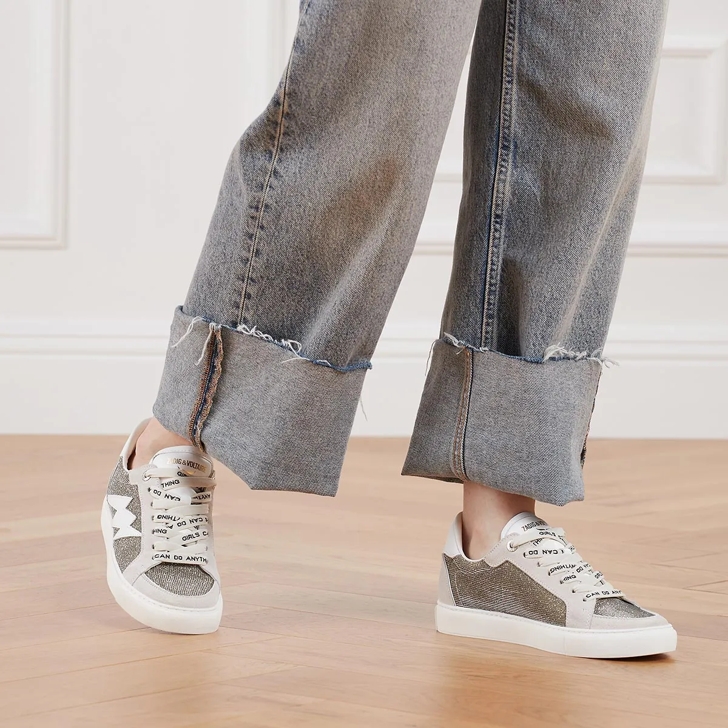 Silver sparkle sneakers clearance