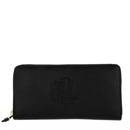 Lauren Ralph Lauren Zip Wallet Leather Black Portemonnaie mit Zip-Around-Reißverschluss